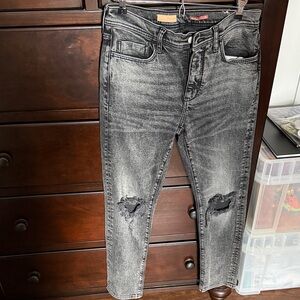 Pilcro Distressed Black Jeans